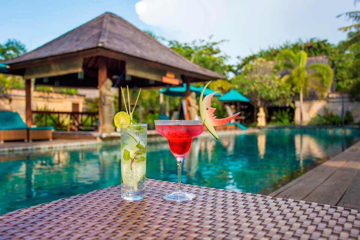 Cocktails by the pool